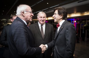 Ministerpräsident Karl-Heinz Lambertz und Premier Elio Di Rupo mit Herwig van Staa, Landtagspräsident von Tirol und Präsident des Kongresses der Gemeinden und Regionen des Europarates