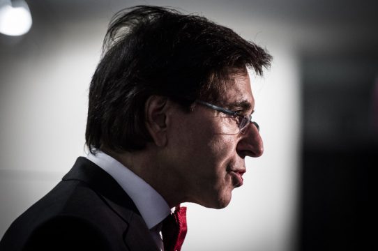 Premier Elio Di Rupo bei der Rede im Europasaal