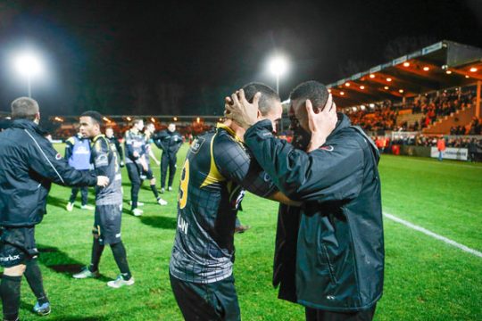 Freude bei Lokerens Spielern