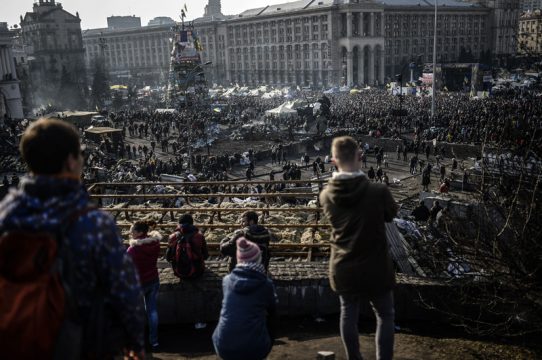 Kommt die Ukraine nun zur Ruhe? (Bild: Maidan, Kiew, Freitagmittag)