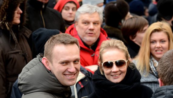 Oppositionsführer Alexej Nawalny und seine Frau Yulia