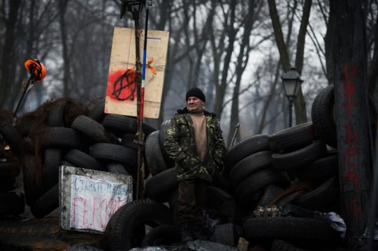 Regierungsgegner in Kiew (15. Februar)