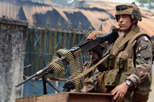 Französischer Soldat in der zentralafrikanischen Hauptstadt Bangui (9.2.)