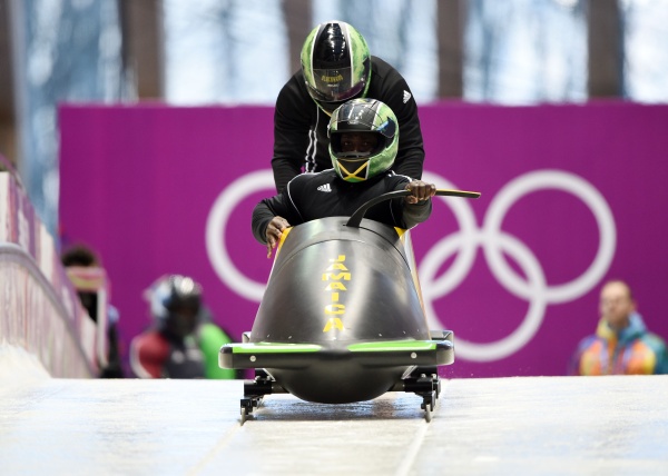 Das Zweierbob-Team aus Jamaika wird von Winston Watts gelenkt