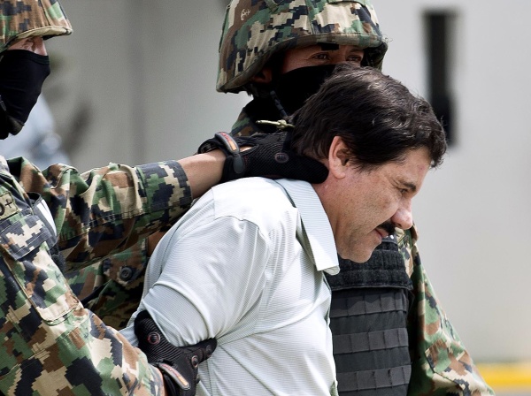 Der mexikanische Drogenboss Joaquín "El Chapo " Guzmán am 22.2. in Mexico City