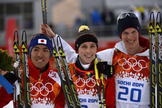 Akito Watabe, Eric Frenzel und Magnus Krog