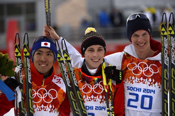 Akito Watabe, Eric Frenzel und Magnus Krog