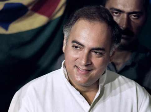 Der frühere indische Regierungschefs Rajiv Gandhi am 20.5.1991