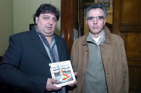 Salvatore Acquaviva (r.) und sein Produzent producer Michel Pequet am 18. Mai 2005