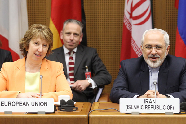 Catherine Ashton und Mohammed Dschawad Sarif in Wien