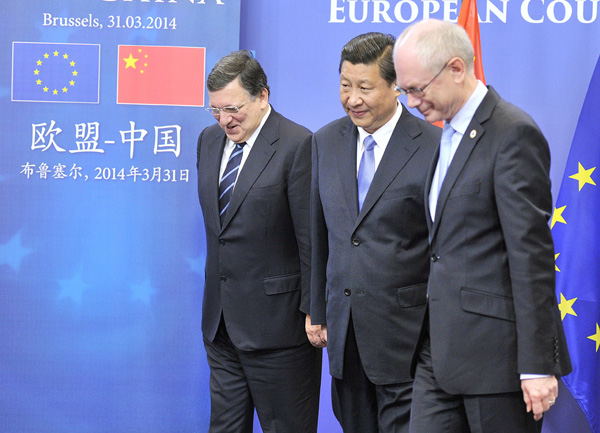 José Manuel Barroso, Xi Jingping und Herman Van Rompuy