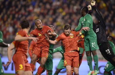 Belgien vs. Elfenbeinküste - Vincent Kompany und Jan Vertonghen (Foto: Yorick Jansens/BELGA)