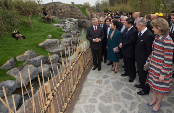 Chinas Staatschef eröffnet Pandagehege im Pairi Daiza