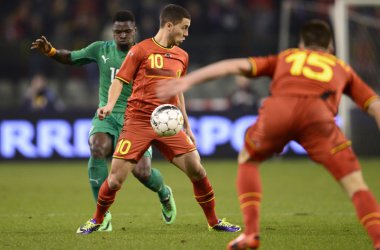 Belgien vs. Elfenbeinküste - Eden Hazard (Foto: Yorick Jansens/BELGA)