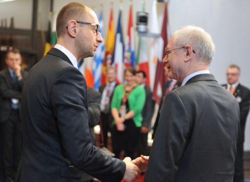Jazenjuk und Van Rompuy