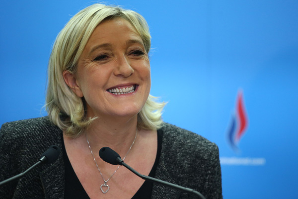 Marine Le Pen ist mit dem Ausgang der ersten Runde der Kommunalwahlen zufrieden