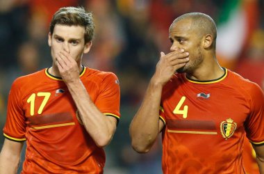 Belgien vs. Elfenbeinküste 2:2 - Was sagt Vincent Kompany zu Nicolas Lombaerts? "Das war Mist"? (Foto: Bruno Fahy/BELGA)