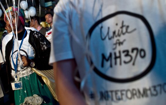 Marsch zur Unterstützung der Vermissten des Flugs MH 370
