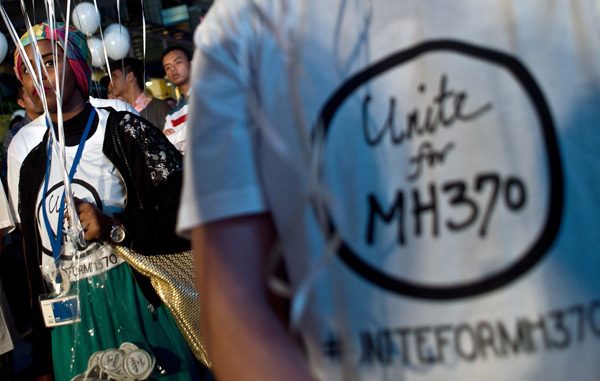 Marsch zur Unterstützung der Vermissten des Flugs MH 370