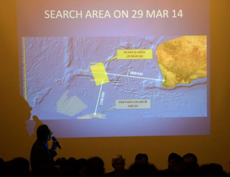 Suchgebietkarte für MH 370