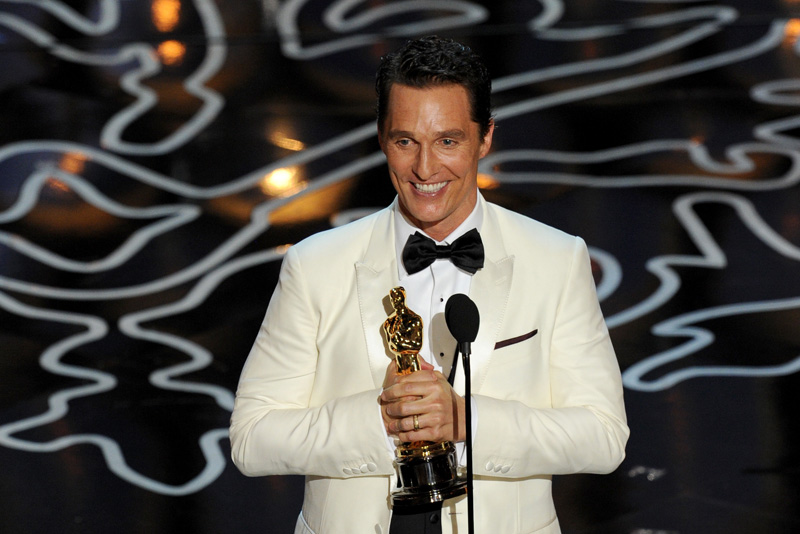 Matthew McConaughey erhält den Oscar als bester Hauptdarsteller