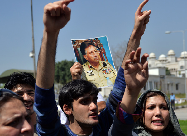 Anhänger von Pervez Musharraf in Islamabad