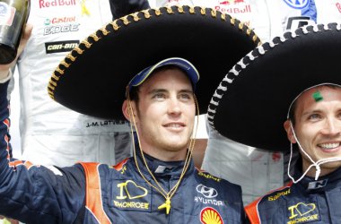 Erstes Podium für den Hyundai i20 WRC: Thierry Neuville und Nicolas Gilsoul fahren in Mexiko auf Rang drei