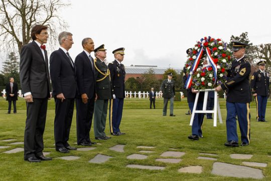 US-Präsident Barack Obama besucht Soldatenfriedhof in Waregem