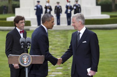 US-Präsident Barack Obama besucht Soldatenfriedhof in Waregem