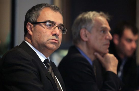 Panicos Demetriades (l.), Chef der zyprischen Zentralbank