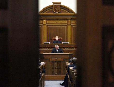 Tagung des ukrainischen Parlaments in Kiew