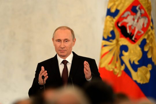 Wladimir Putin hält seine Rede an die Nation