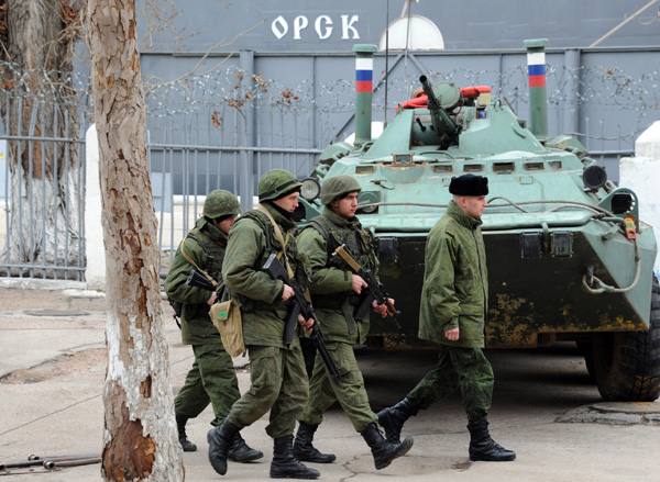 Russische Soldaten in Sewastopol