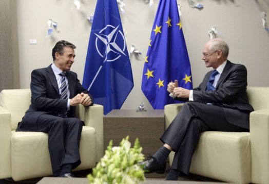 Anders Fogh Rasmussen und Herman Van Rompuy in Brüssel