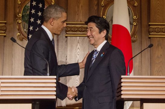 US-Präsident Barack Obama und der japanische Ministerpräsident Shinzo Abe in Tokio