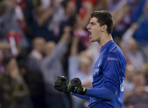 Atletico-Torhüter Thibaut Courtois beim Viertelfinal-Rückspiel gegen Barcelona (9. April, Endresultat: 1:0)