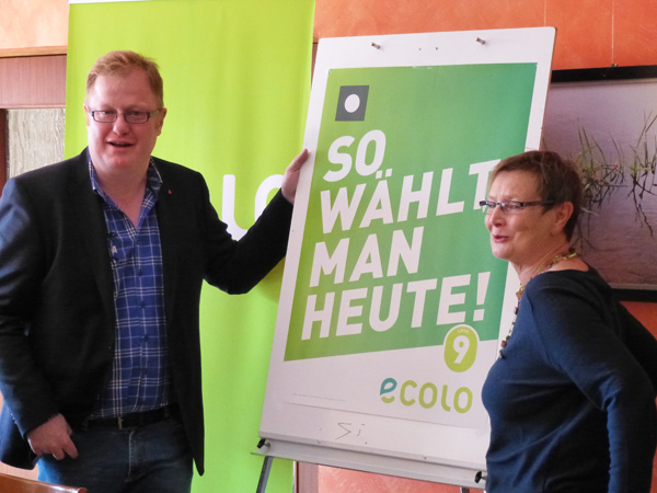 Ecolo-Spitzenkandidaten für das PDG: Franziska Franzen und Freddy Mockel