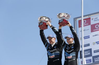 Mikko Hirvonen und Jarmo Lehtinen fahren bei der Rallye Portugal auf Rang zwei