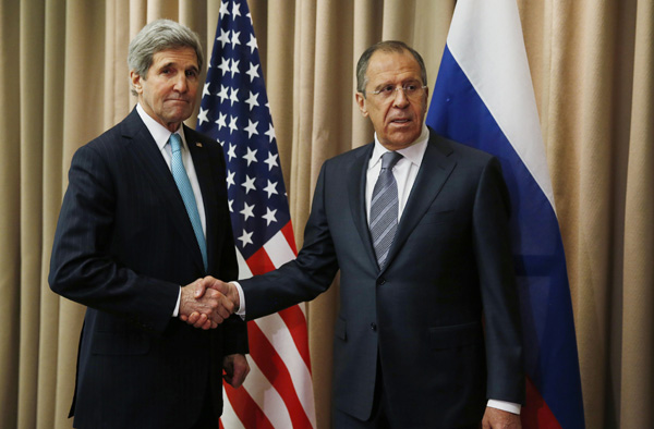 US-Außenminister John Kerry und sein russischer Amtskollege Sergej Lawrow in Genf