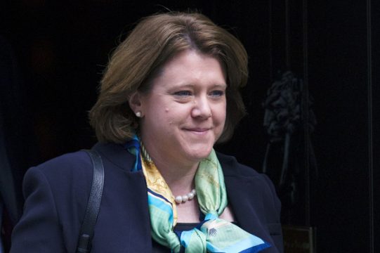 Die britische Kulturministerin Maria Miller am 8.4. in London