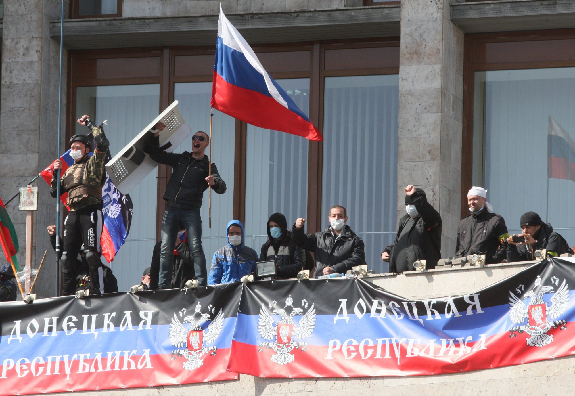 Prorussische Aktivisten in der Ostukraine