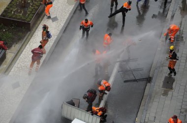 Protest des Europäischen Gewerkschaftsbunds in Brüssel fordert elf Verletzte