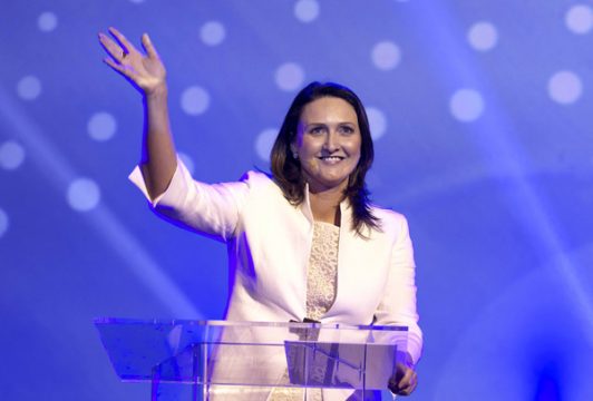 OpenVLD-Präsidentin Gwendolyn Rutten beim Kongress in Gent