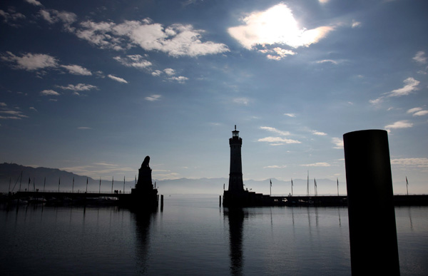 Blick auf den Bodensee (Lac de Constance) bei Konstanz