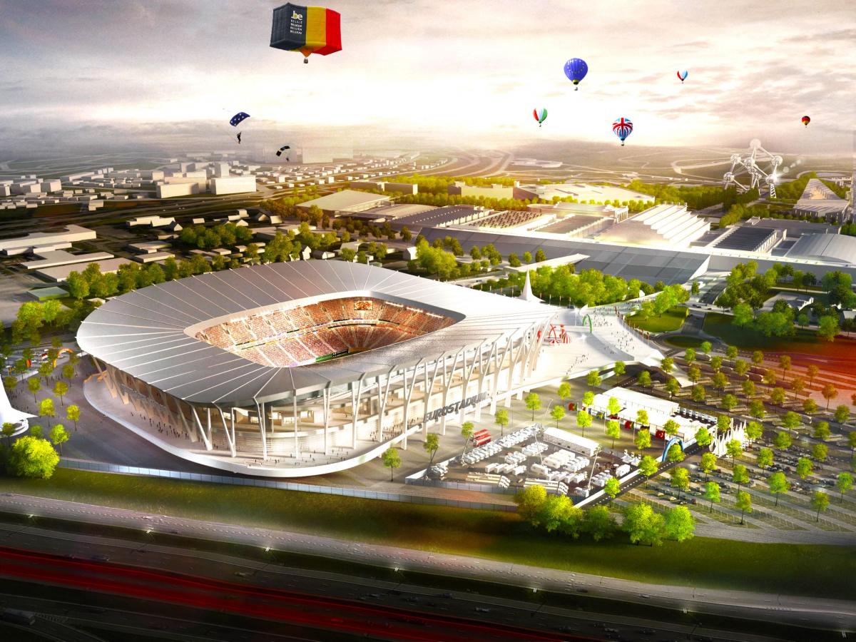So soll das neue Nationalstadion in Brüssel aussehen - Bild: URBSFA/KBVB