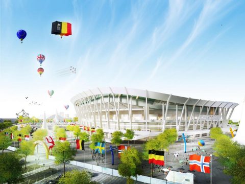 So soll das neue Nationalstadion in Brüssel aussehen - Bild: URBSFA/KBVB