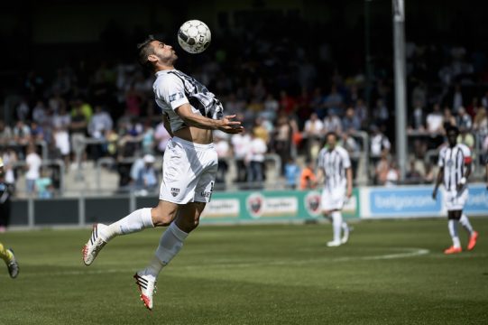 Florian Taulemesse beim Spiel AS Eupen - Sint-Truiden (18. Mai, Endstand 2:2)