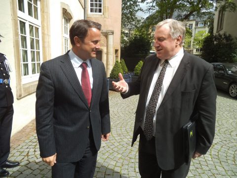 Treffen zwischen Ministerpräsident Karl-Heinz Lambertz und Luxemburgs Premier Xavier Bettel