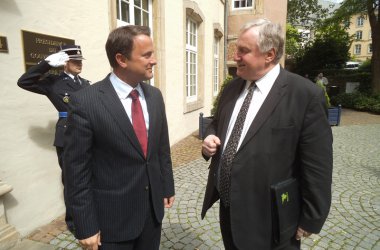 Treffen zwischen Ministerpräsident Karl-Heinz Lambertz und Luxemburgs Premier Xavier Bettel