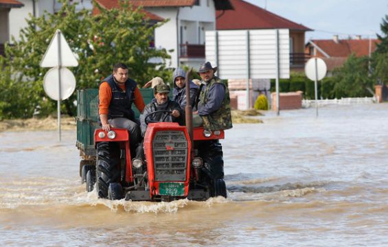 Hochwasser in Bosnien: Bijeljina am 18. Mai